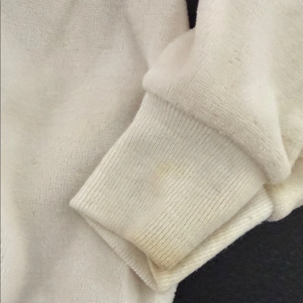 Carter's Cream Sweatshirt with Lavender Floral Embroidery
